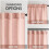 Blush Pink Linen Blend Curtains 72" L, 2 Panels 3