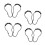 12 Pcs Squeegee Bath Nautical Shower Curtain Hooks Curtains Black 4