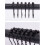 12 Pcs Squeegee Bath Nautical Shower Curtain Hooks Curtains Black 7