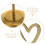 Σταντ προβολής Love χωρίς επωνυμία Holder Rack 10,50X5,20X5,00CM Χρυσό 3