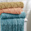 Sennep Jacquard Argyle tæppe 50x70 tommer 6