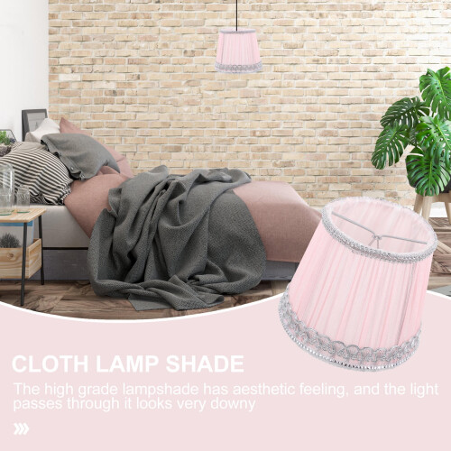 Pink Chiffon Lamp Shade for Small Table Lamps 1