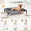 Lit surélevé pour chien avec coussin imperméable et filet1 6