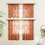 Burnt Orange Sheer Kitchen Curtains 30 x 24 in 2 Panels 5