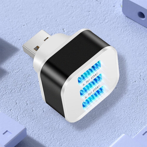 Προσφορές Cyber Monday2024: Φορτιστής USB Viflosae 3 θυρών, συμβατός με iPhone, συμπαγής 2