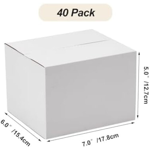 Conjunto de 40 caixas de envio Kraft de 10x6x6 polegadas 1
