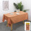 Toalha de mesa retangular de plástico, 183 x 137 cm, à prova de vazamentos. 3