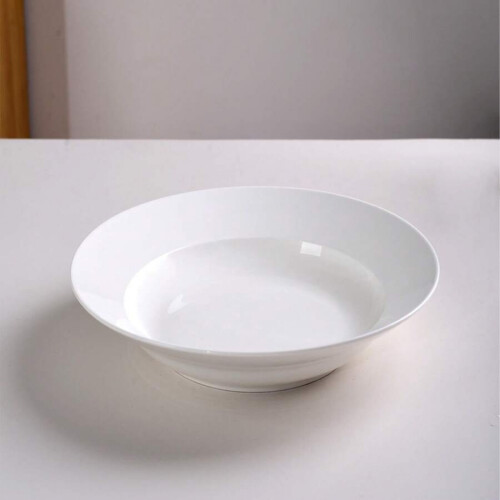 White Dinner Salad Plates Modern Scratch-Resistant 6-Pc 2