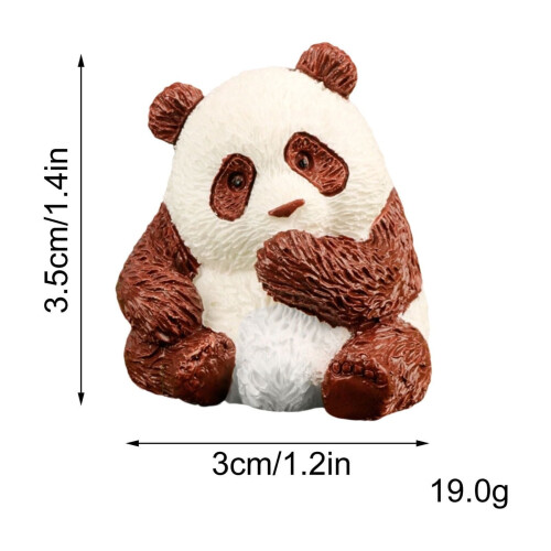 Panda Figurines Plastic Jungle Animal Set with Bamboo and 2