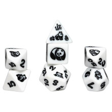 Sirius Dice SDZ002602 Animal Dice - Moon Panda - Set of 7