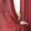 Red Linen Curtains 52x68 in, Light Filtering, 2 Panels with 3