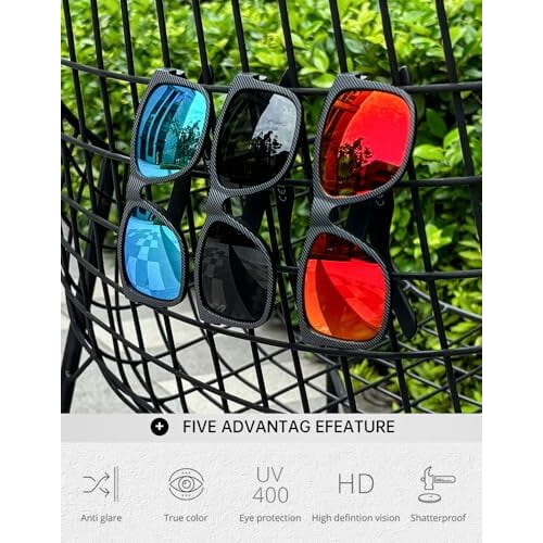 Γυαλιά ηλίου Polarized για άνδρες, γυναίκες, κλασικό ματ μαύρο σκελετό, προστασία UV, 3 1