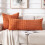 Μαξιλαροθήκη οσφυϊκής χώρας Burnt Orange 14x36”, Φθινοπωρινή διακόσμηση Farmhouse Boho, απαλό 6