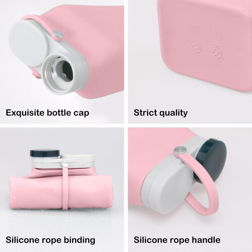 20 oz Collapsible Silicone Water Bottle 2