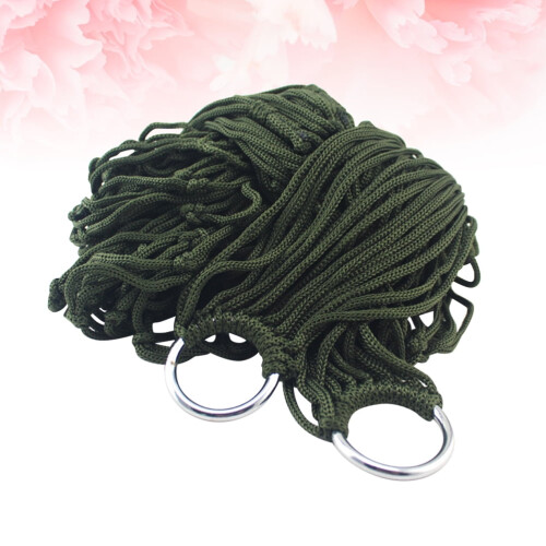 Hanging Hammocks Bed Sleeping Durable Camping Hunting Nylon 1Set Green 2