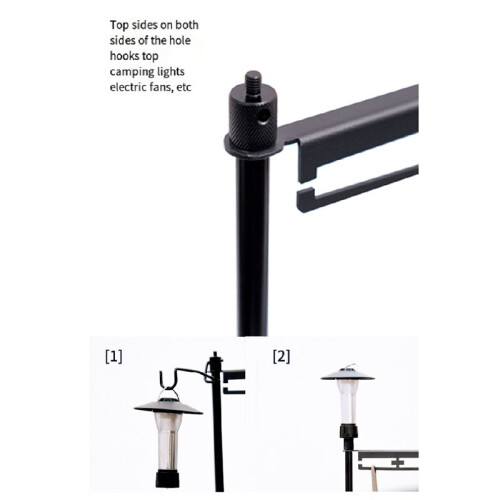 Storage Rack Folding Multi-Layer Rack Camping Tabletop Double-Layer Storage Rack Cutlery Rack Light Rack Short Style 1