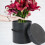 Sort rund blomstergaveæske Holdbart papir 1 stk. 3