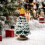 Handmade Crochet Christmas Tree Decoration Small Flocked 7