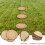 Garden Stepping Stone Beige Round Wood 1 Pack 7