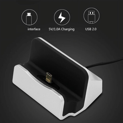 Βάση φόρτισης USB, προσαρμογέας κινητού τηλεφώνου, καλώδιο γενικής χρήσης Type-C, 2