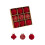 9-Piece Red Flocked Christmas Ball Ornaments 3