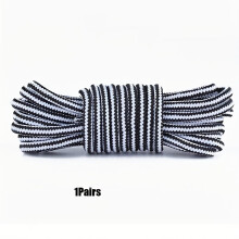 3 Pairs Vintage Durable Woven Round Shoelaces For Sneakers Canvas Shoes