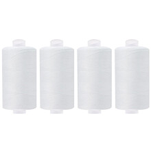 Hilo de coser de poliéster de 500 m, 2/4/8 piezas, negro y blanco, resistente y duradero. Bobinas de hilo de coser de poliéster para máquina de