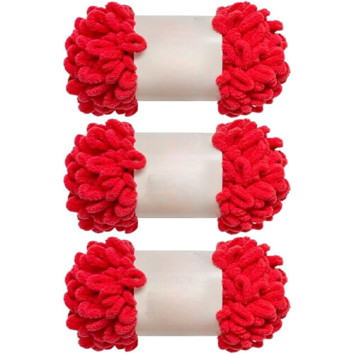 Νήμα Loop 100g, 100% πολυεστερικό νήμα Chenille Puffy για DIY πλέξιμο με τα δάχτυλα και ύφανση