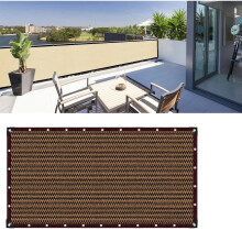 Schermo di recinzione per la privacy del balcone 3' x 9,8' per appartamenti, kit di ringhiera + fascette per cavi, blocco del vento resistente per