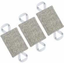 Door Silencer Cover Padded Light Grey 4x3 Inch Set of 3