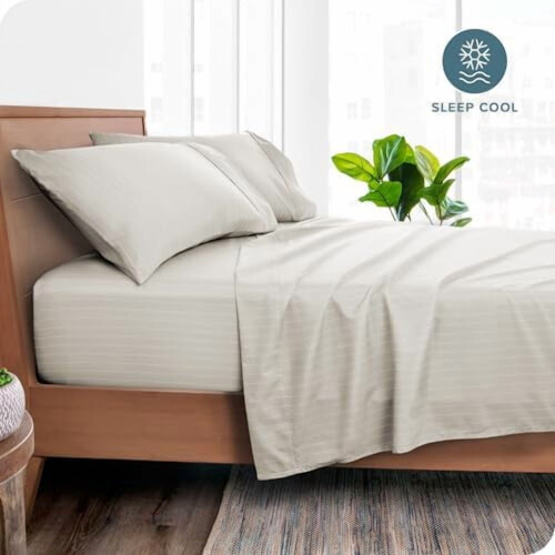 Σετ σεντόνια Luxury1800Microfiber Queen – Διπλά βουρτσισμένα, με βαθιές τσέπες, 4 τεμάχια 1