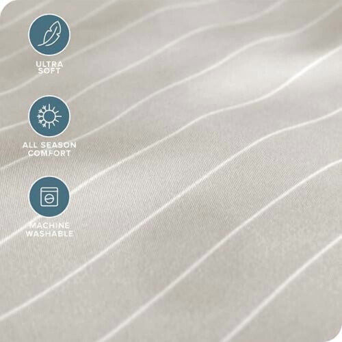 Σετ σεντόνια Luxury1800Microfiber Queen – Διπλά βουρτσισμένα, με βαθιές τσέπες, 4 τεμάχια 2