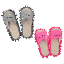 Homoyoyo2 pares de pantuflas reutilizables para fregar el hogar y limpiar pisos, zapatos de limpieza cómodos, colores surtidos para uso familiar.