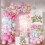 Kit per arco di palloncini rosa chiaro e blu, 120 pezzi 1