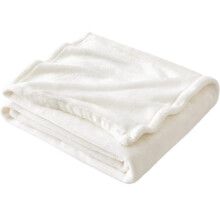 Microplush Fleece Blanket - Fuzzy Microfleece - Soft & Plush - Full/Queen, White, 39.4x59 in