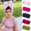 Fasce per capelli colorate, super elastiche e morbide con nodo e fiocchi per capelli, ideali per neonate, bambine e ragazze. 1
