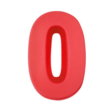 Moule à gâteau flexible en silicone antiadhésif à texture transparente, chiffres 3D, décoration intérieure (N 10, rouge)