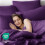 Microfiber 6-Piece Bed Sheet Set Purple 3