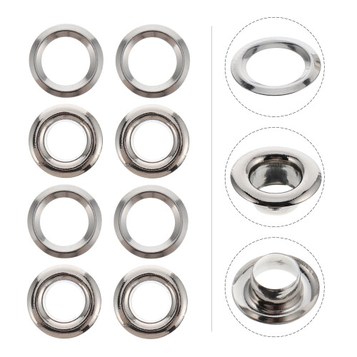 Anelli per asta per tende, argento, 100 pezzi