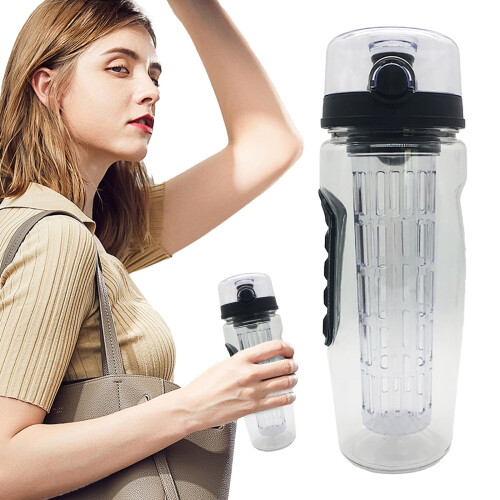 Μπουκάλι Νερού με Φρούτα - 32oz - Αδιάβροχο με Ράβδο Εγχύσεως Πλήρους Μήκους -