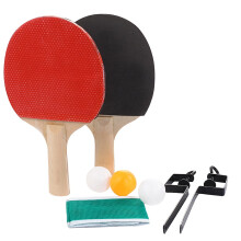 Ensemble de tennis de table portable professionnel avec raquettes, filet rétractable et balles pour jouer en intérieur et en extérieur. Niveau