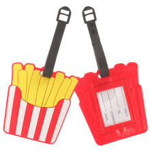 2 stk. bagasjelapper for pommes frites, damekoffertlapper, ID-identifikator, bagasjelapper