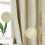 96" Extra Long Blackout Curtains, Palm Tree & Wheat Pattern, Light Blocking, 42Wx72L Beige, 2 Drapes 6