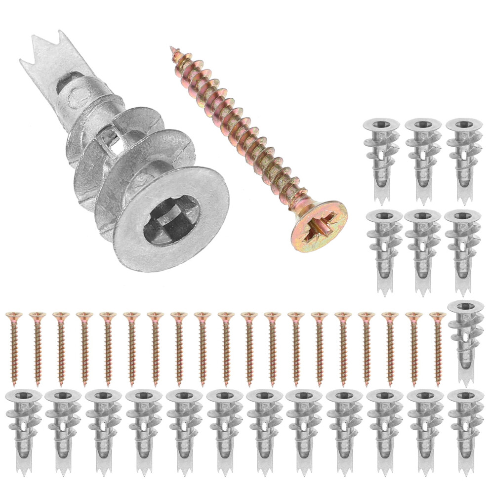 Ounona 20 Sets Anchors And Screw Set For Plaster Wall Drywall Anchor Kit 9104899406644