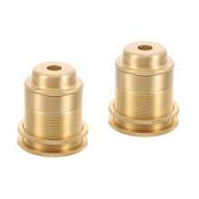 Lot de 2 douilles E27 en cuivre pour ampoule.