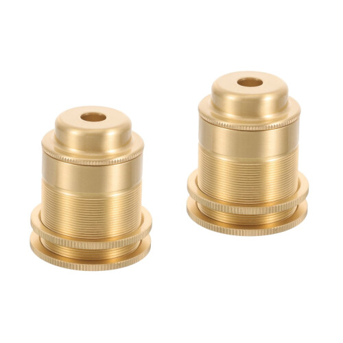 Lot de 2 douilles E27 en cuivre pour ampoule.
