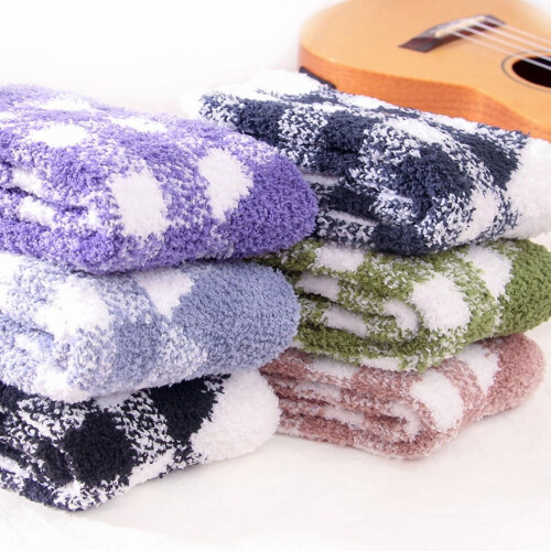 Γυναικείες χνουδωτές κάλτσες για γυναίκες παντόφλες - ζεστές, αφράτες, 1