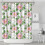 Κουρτίνα ντους με floral εκτύπωση 84x72 ίντσες με 12 γάντζους 1