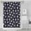 Cortina de chuveiro com estampa floral, 183 x 183 cm (72 x 72 polegadas), com 12 ganchos. 1