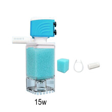 Filtre submersible 5 en 1 pour aquarium avec oxygénation, création de vagues, protection anti-retour et pompe silencieuse de 1500 l/h
